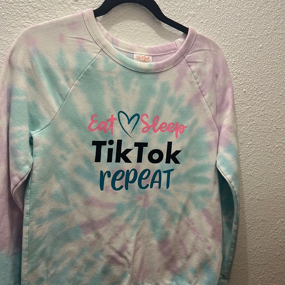 Eat Sleep TikTok Repeat crewneck sweatshirt